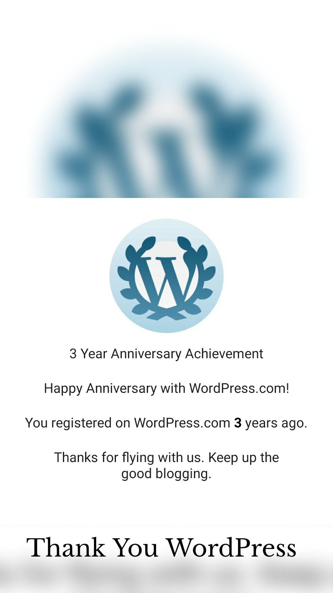 Thank You WordPress